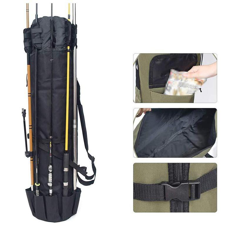 Fishing Accessories Multifunction Rod Storage Bag Gear Hand Carrying Shoulder239V
