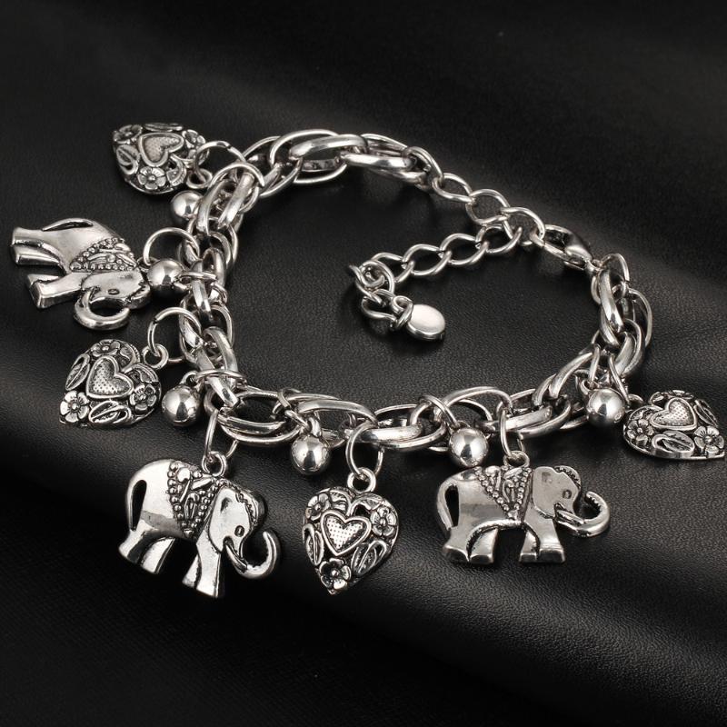 Vintage Jewelry Fashion Bracelets For Women Pendant Elephant Leaf Pulseira Alloy Bohemian Silver Color Charm
Vintage Jewelry Fashion Bracelets For Women Pendant Elephant Leaf Pulseira Alloy Bohemian Silver Color Charm