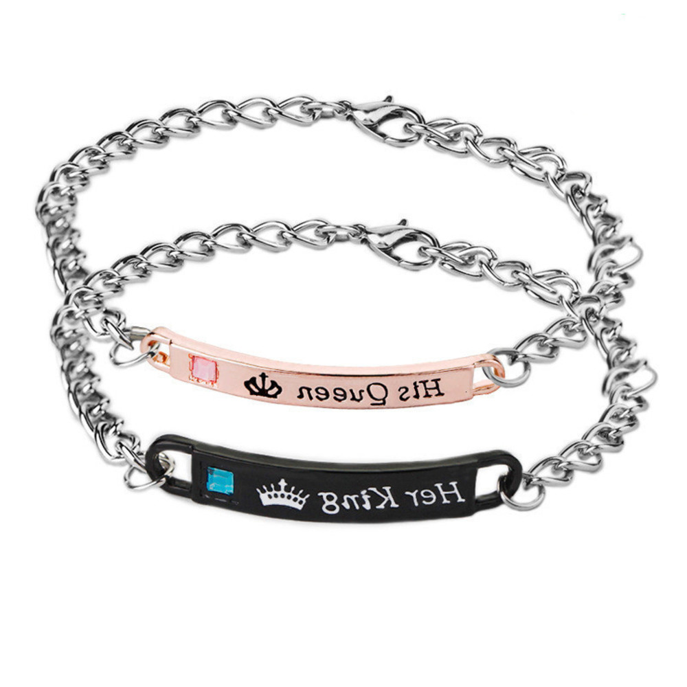 Hand catenary Fashion accessories letter crown lovers alloy chain Black Bracelet inlaid with diamond bracelet
Hand catenary Fashion accessories letter crown lovers alloy chain Black Bracelet inlaid with diamond bracelet