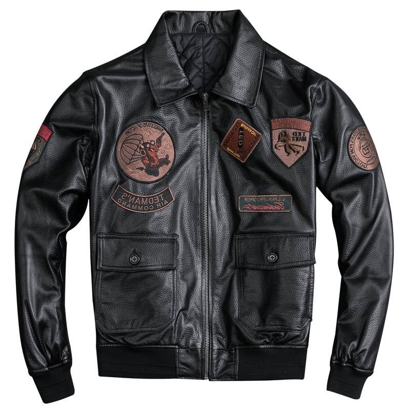 New Winter Man Leather Coat Airforce Military with Cotton Padded 4xl Male Genuine Real Sheepskin Leather Jacket, Black
New Winter Man Leather Coat Airforce Military with Cotton Padded 4xl Male Genuine Real Sheepskin Leather Jacket, Black