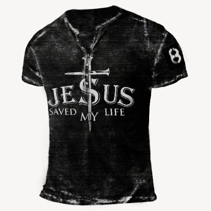 Cross male 039 s button T-shirt, high quality, comfortable and fashionable novel and handsome short sleeve party top street V-neck, White;black 
Cross male 039 s button T-shirt, high quality, comfortable and fashionable novel and handsome short sleeve party top street V-neck, White;black
