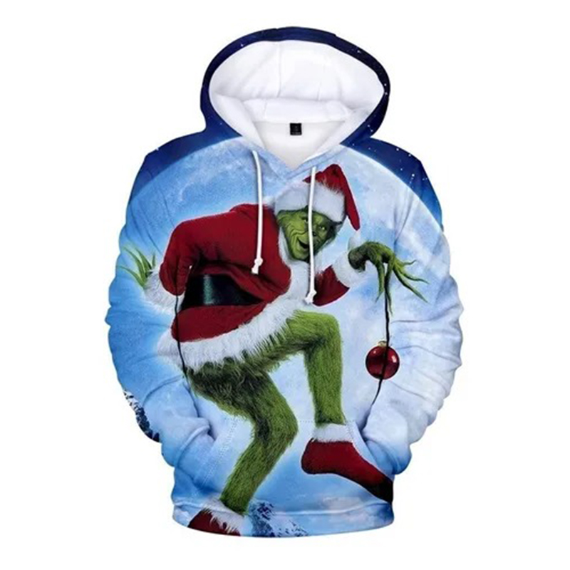 Christmas Funny Pattern Hoodie Visual Impact Party Top Punk Gothic Round Neck High Quality Sweater Hoodie, Black
Christmas Funny Pattern Hoodie Visual Impact Party Top Punk Gothic Round Neck High Quality Sweater Hoodie, Black