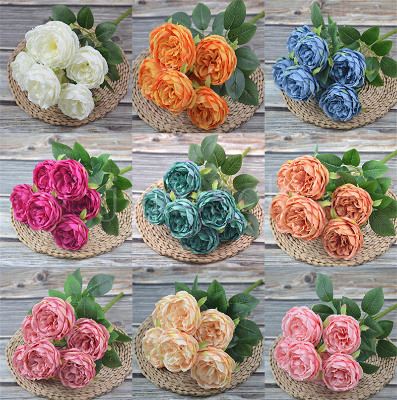 Artificial Silk Peony Flowers Bouquets 7 Heads Core Spun Peonys Wedding Home Decoration Flower, Multicolor
Artificial Silk Peony Flowers Bouquets 7 Heads Core Spun Peonys Wedding Home Decoration Flower, Multicolor
