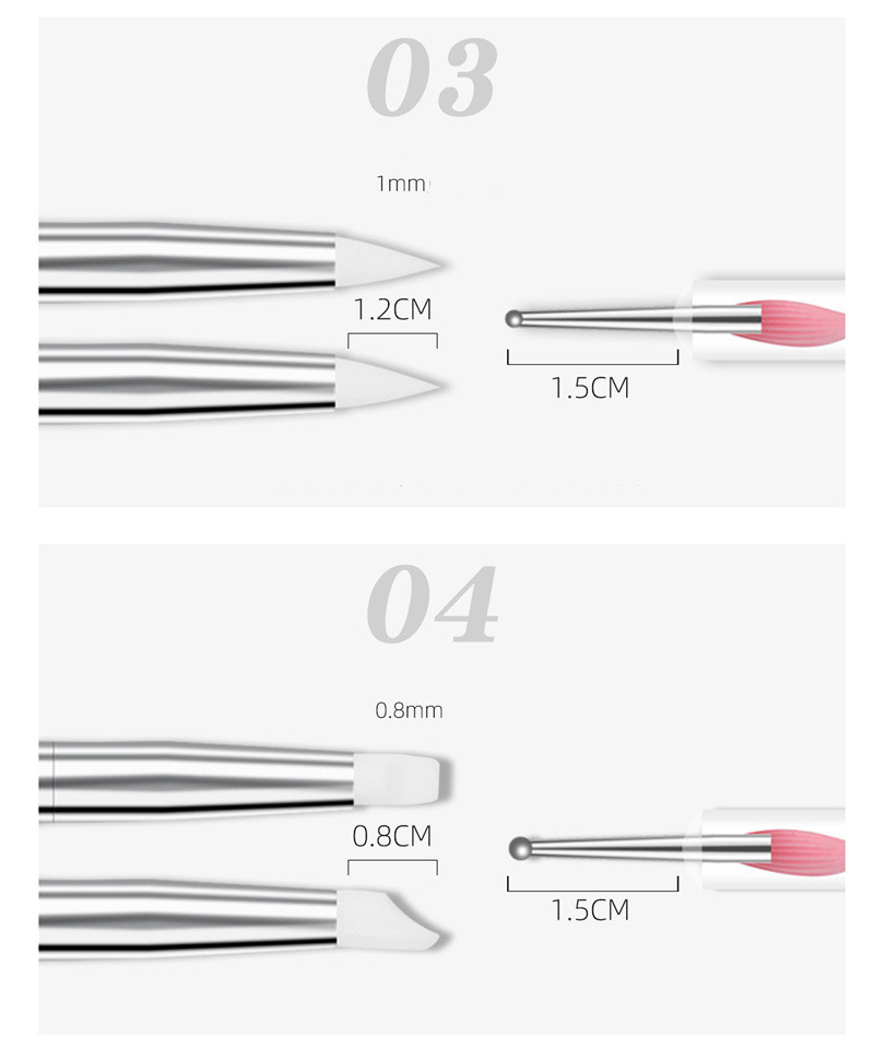 Nail Art Brushes Set Gradient Line Painting Dotting Pen Kit Acrylic Handle Gel Polish Crystal Brush Salon Nails Manicure Tools Pinceles Para Decoracio