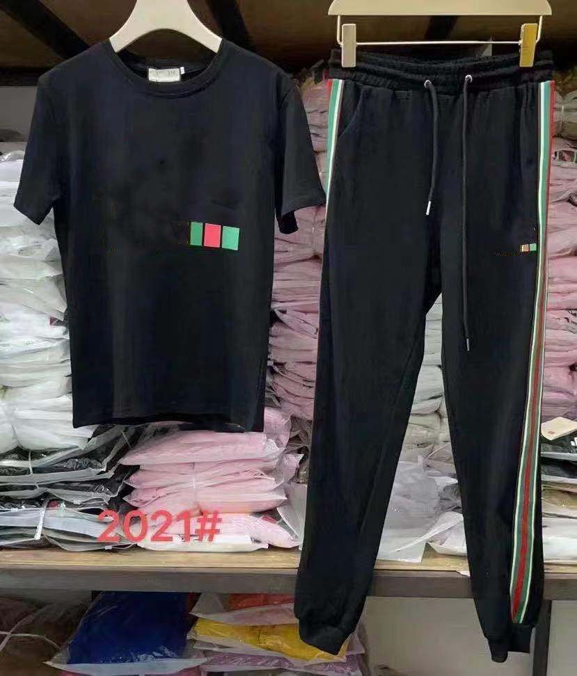 Mens Tracksuit Two Pieces Sets Short Sleeves And Pants With Striped Letters Fashion Style Spring Summer Outwear Sports Set Tshirt Suit, White
Mens Tracksuit Two Pieces Sets Short Sleeves And Pants With Striped Letters Fashion Style Spring Summer Outwear Sports Set Tshirt Suit, White
