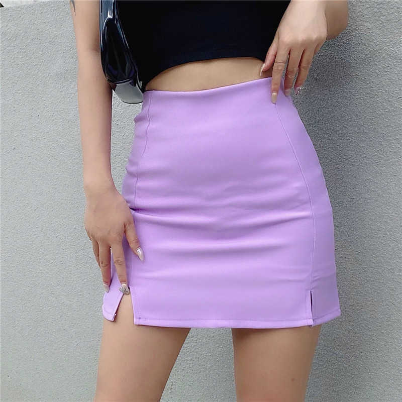 Woman skirts korean style kawaii womens vintage black mini high waisted pencil short sexy tennis purple 210619