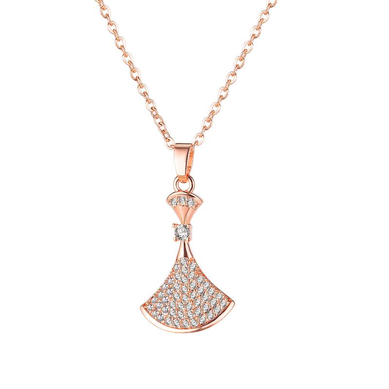 Chains Cyue Fashion 316L Stainless Steel Necklace Chain Rose Scalloped Skirt Pendant Charm With Pave CZ For Girl Women Jewelry
Chains Cyue Fashion 316L Stainless Steel Necklace Chain Rose Scalloped Skirt Pendant Charm With Pave CZ For Girl Women Jewelry