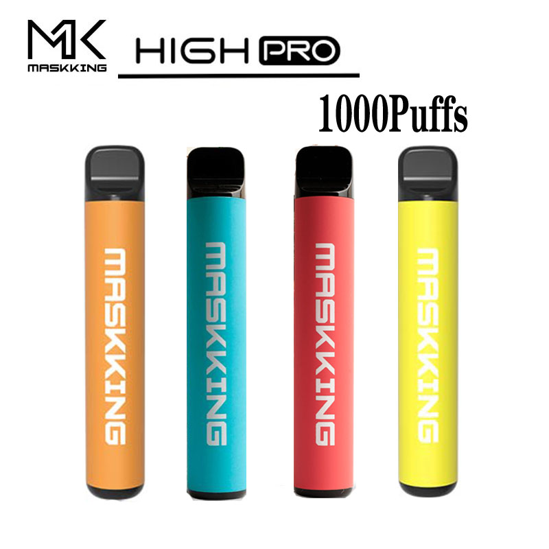 Disposable Vape Maskking High Pro 1000 puffs e cigarette Device 600mAh Power Battery Pre-filled 3.5ml Pods Cartridge Vapors air bar max
Disposable Vape Maskking High Pro 1000 puffs e cigarette Device 600mAh Power Battery Pre-filled 3.5ml Pods Cartridge Vapors air bar max