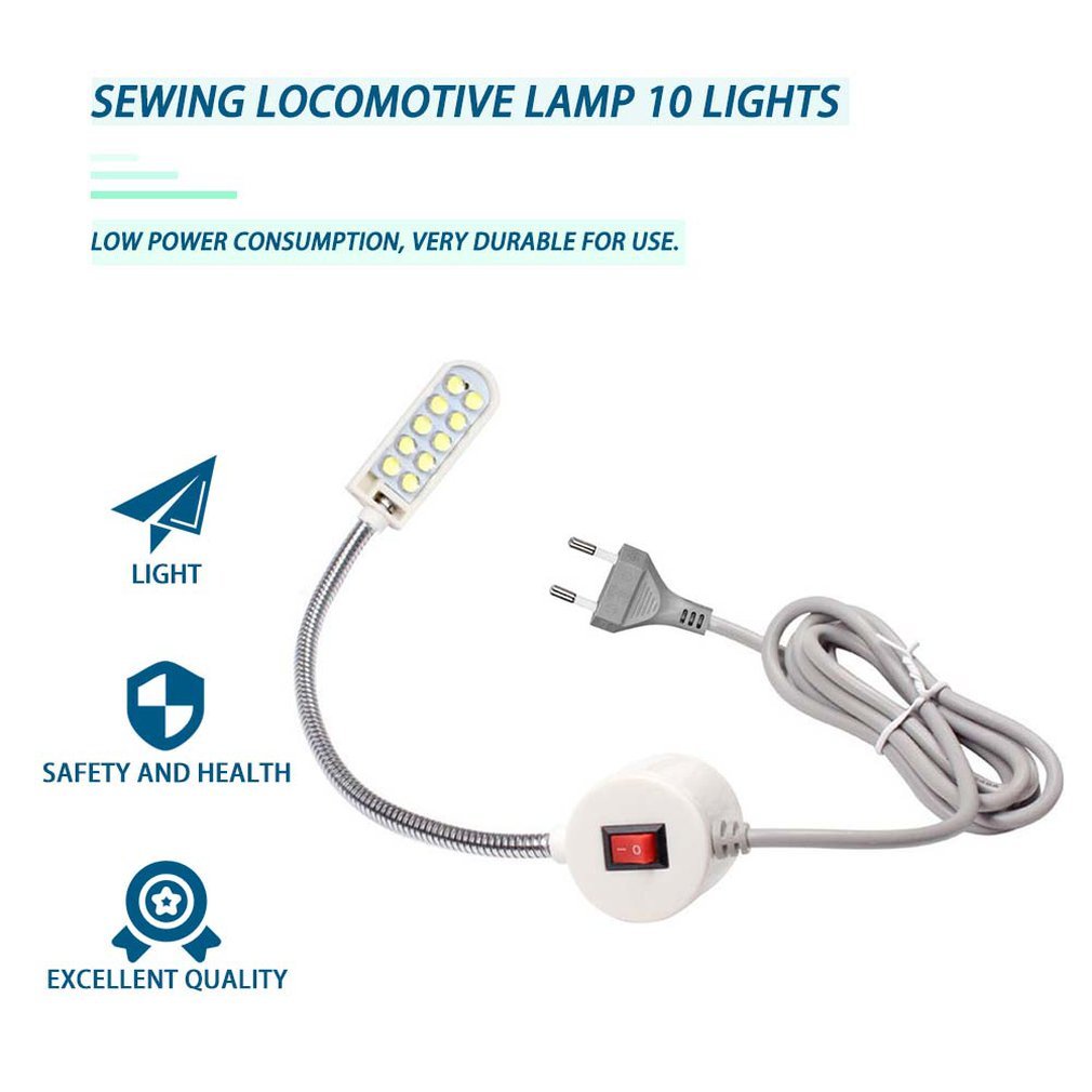 New 2W 30LED Portable sewing machine Light LED Night lamp Magnetic mounting base Swing neck lamp For all sewing machines lighting
