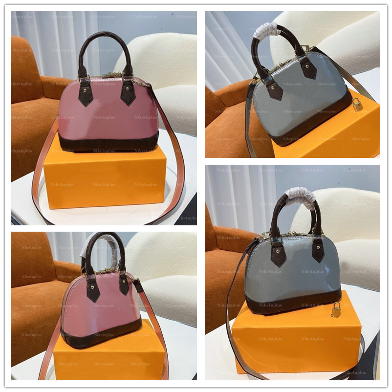ALMA BB Designer Retiro Shell Bag Rose Pink Blue Grey Cowhide Patent Leather Cross Body Tote Compact Classic Vintage Versatility Luxurys Handbags Wallet Purse, #1
ALMA BB Designer Retiro Shell Bag Rose Pink Blue Grey Cowhide Patent Leather Cross Body Tote Compact Classic Vintage Versatility Luxurys Handbags Wallet Purse, #1