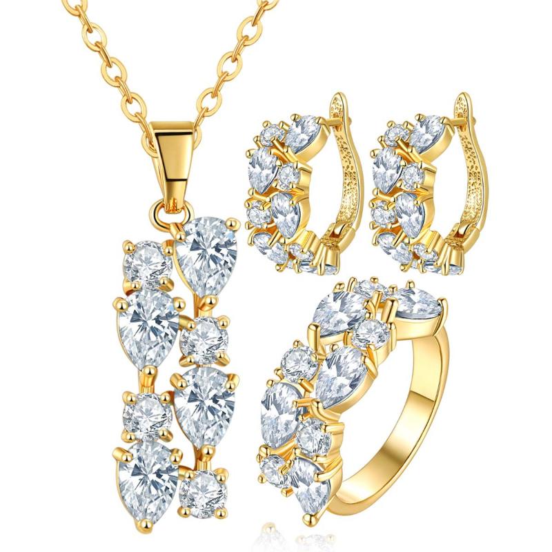 Earrings & Necklace Clear Crystal Pendant Gold Chain Rings Stud Sets Women Retro Fashion Mona Lisa Jewelry For Wedding Gift, As pic
Earrings & Necklace Clear Crystal Pendant Gold Chain Rings Stud Sets Women Retro Fashion Mona Lisa Jewelry For Wedding Gift, As pic