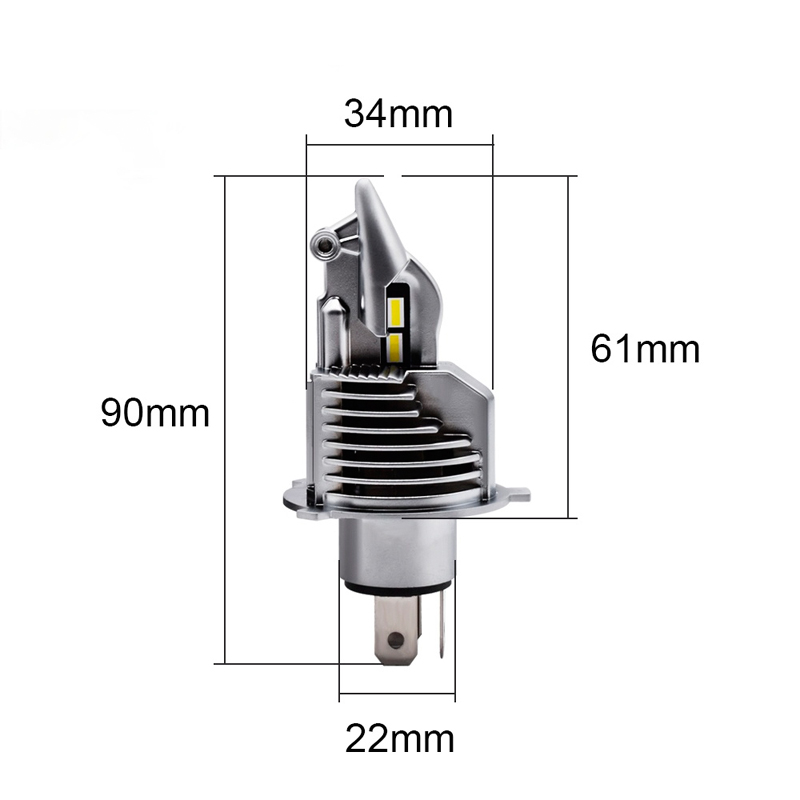 Fighter Foco H4 Led Bulbs Car/motorcycle Headlight 72W 12V 24V 6000K Super Light Auto H4 Lamp