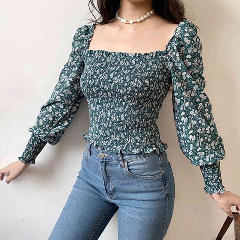 Women's Tanks & Camis Vintage Square Neck Ruched Woman Blouses Shirts Puff Sleeve Floral Print Short Female Spring Slim Tops XP2S, Green
Women's Tanks & Camis Vintage Square Neck Ruched Woman Blouses Shirts Puff Sleeve Floral Print Short Female Spring Slim Tops XP2S, Green