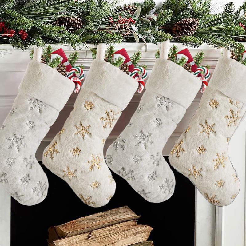 Christmas Decorations 2021 Plush Beaded Embroidered Snowflakes Stockings Stocking Gift Bags
Christmas Decorations 2021 Plush Beaded Embroidered Snowflakes Stockings Stocking Gift Bags