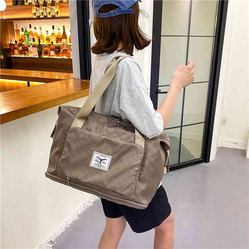 Travel bag large capacity business luggage fitness sports leisure fashion cool big foldable Bags, Khaki
Travel bag large capacity business luggage fitness sports leisure fashion cool big foldable Bags, Khaki