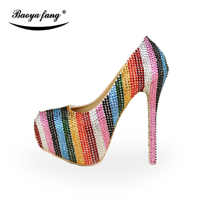 Arrival Multicolored Crystal Womens Wedding Shoes Bride High Heels Party Dress Pumps Fashion Platform, Black
Arrival Multicolored Crystal Womens Wedding Shoes Bride High Heels Party Dress Pumps Fashion Platform, Black