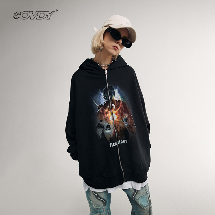 wxwovdy 2021 autumn winter brand dark personality stitched print hoodie zipper et men, Black
wxwovdy 2021 autumn winter brand dark personality stitched print hoodie zipper et men, Black