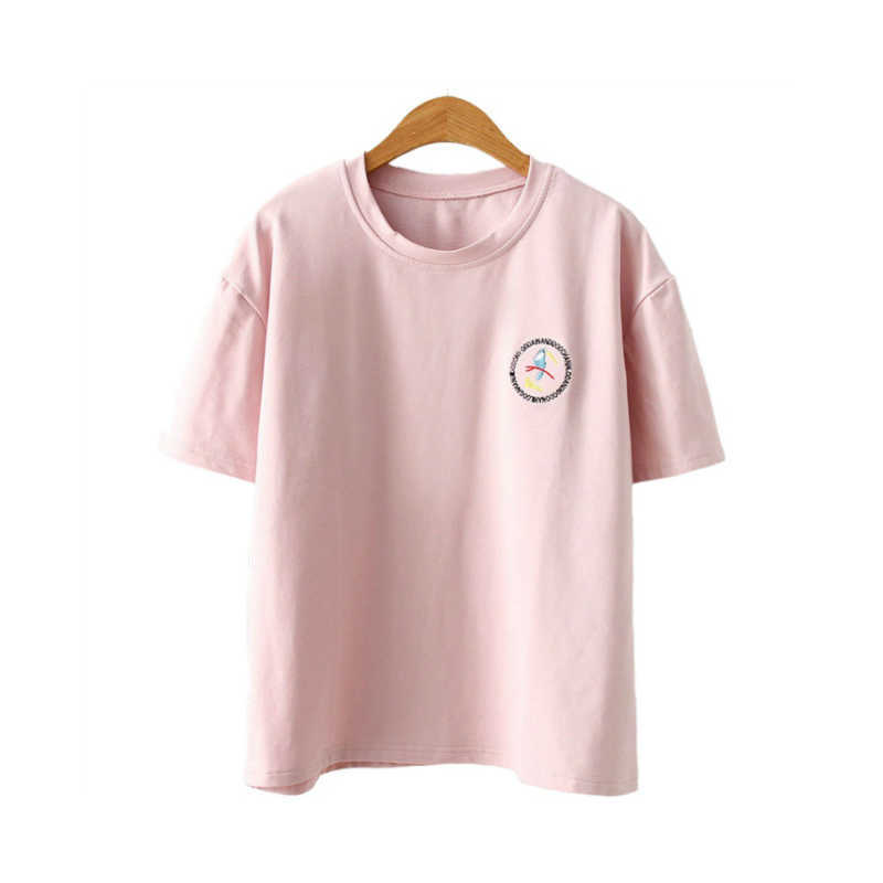 Merry Pretty t shirt women short sleeve o-neck bird letter embroidery cotton tee femme clothes friends top girl 210526, Pink
Merry Pretty t shirt women short sleeve o-neck bird letter embroidery cotton tee femme clothes friends top girl 210526, Pink