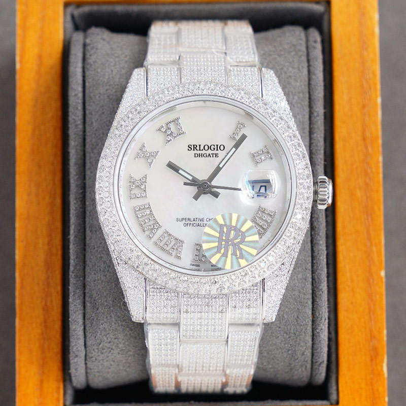 Full Diamond Mens Watch Fully Automatic Mechanical Watches 42mm Sapphire Mirror Stainless Steel Wristband Fashionwatch Waterproof Wristwatches Montre De Luxe, Customize
Full Diamond Mens Watch Fully Automatic Mechanical Watches 42mm Sapphire Mirror Stainless Steel Wristband Fashionwatch Waterproof Wristwatches Montre De Luxe, Customize
