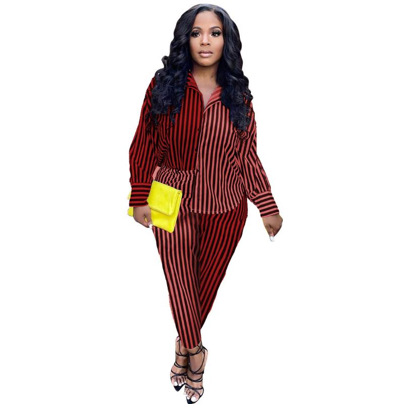 Women' Two Piece Pants 2 Sets Womens Outfits Turn Down Neck Long Sleeve Button Up Striped Printed Blouse And Set Business Casual Pant Suits, Black
Women' Two Piece Pants 2 Sets Womens Outfits Turn Down Neck Long Sleeve Button Up Striped Printed Blouse And Set Business Casual Pant Suits, Black