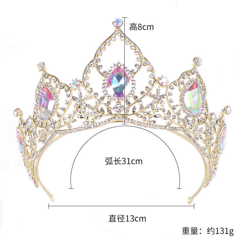 Wedding Hair Jewelry Accessories Bride's Crown Headdress Princess Headband Rhinestone Alloy Queen's