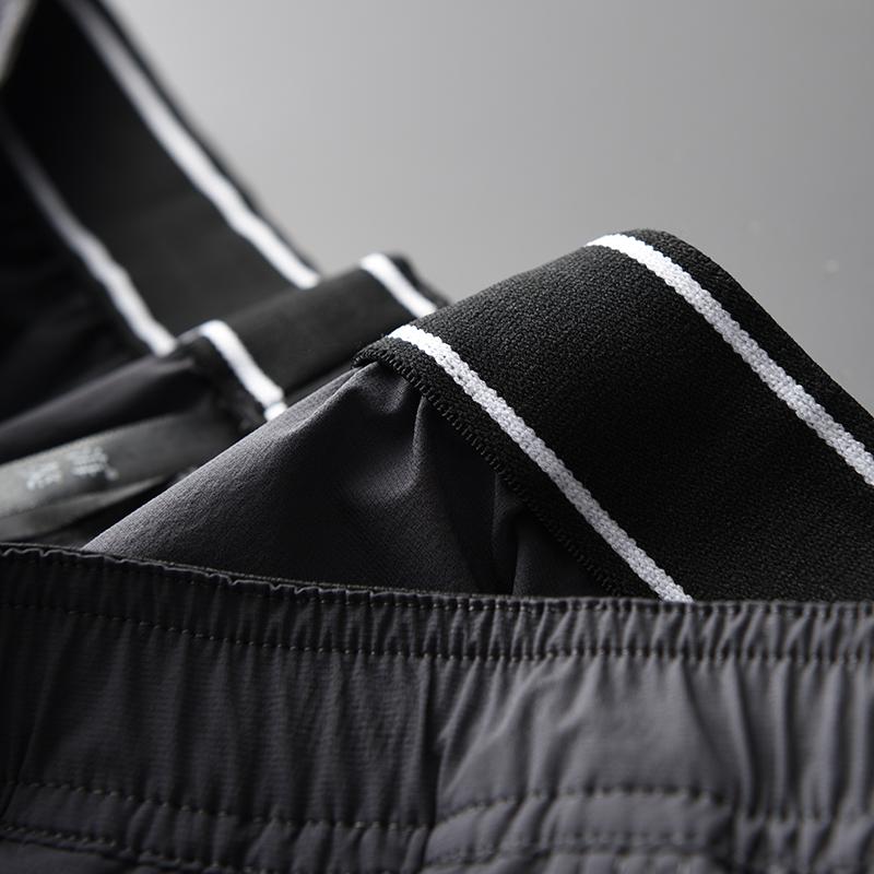 Drawstring Luxury Waist Hollow Out Fabric Casual Sport Mens Trousers Plus Size 4xl Solid Color Grey Man Pants Men's