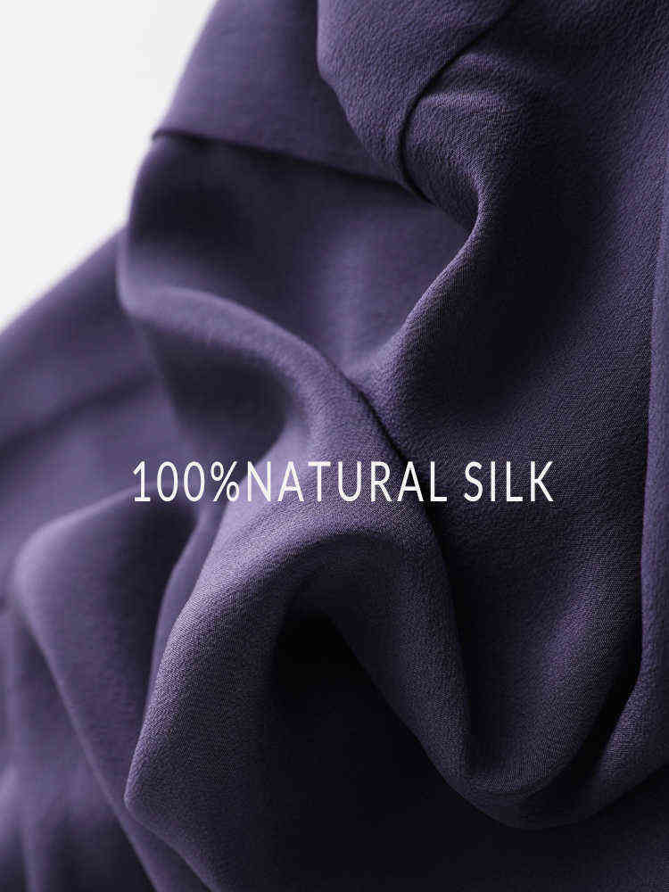 SuyaDream Women Wide Leg Pants 100%Real Silk Solid Elastic Waisted Long Office Lady Spring Summer Trousers Black 211115