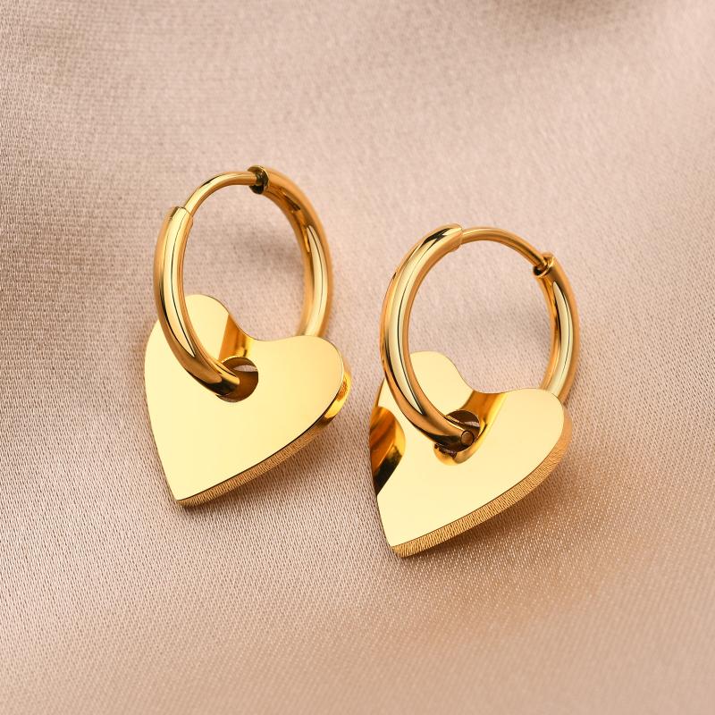 Hoop & Huggie Gold Stainless Steel 16mm Round Earrings For Women Teen Girls Sweet Love Heart Drop
Hoop & Huggie Gold Stainless Steel 16mm Round Earrings For Women Teen Girls Sweet Love Heart Drop