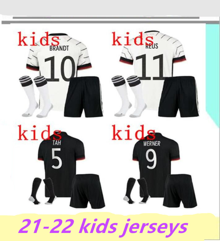 kids kit+socks Germany soccer jersey 2021 Fans version HUMMELS KROOS GNABRY WERNER DRAXLER REUS MULLER GOTZE football shirt uniforms boy kit., White
kids kit+socks Germany soccer jersey 2021 Fans version HUMMELS KROOS GNABRY WERNER DRAXLER REUS MULLER GOTZE football shirt uniforms boy kit., White