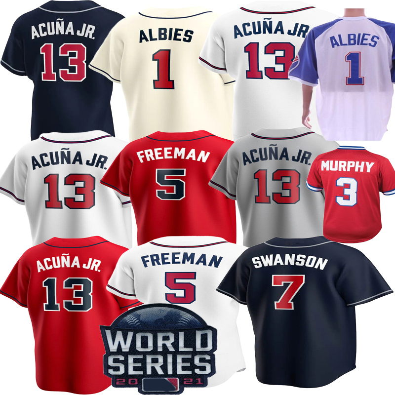 Custom 2021 Freddie Freeman Jersey 7 Dansby Swanson 13 Ronald Acuna Jr. 27 Austin Riley 1 Ozzie Albies 10 Chipper Jones Baseball Jerseys Men, Blue;black
Custom 2021 Freddie Freeman Jersey 7 Dansby Swanson 13 Ronald Acuna Jr. 27 Austin Riley 1 Ozzie Albies 10 Chipper Jones Baseball Jerseys Men, Blue;black
