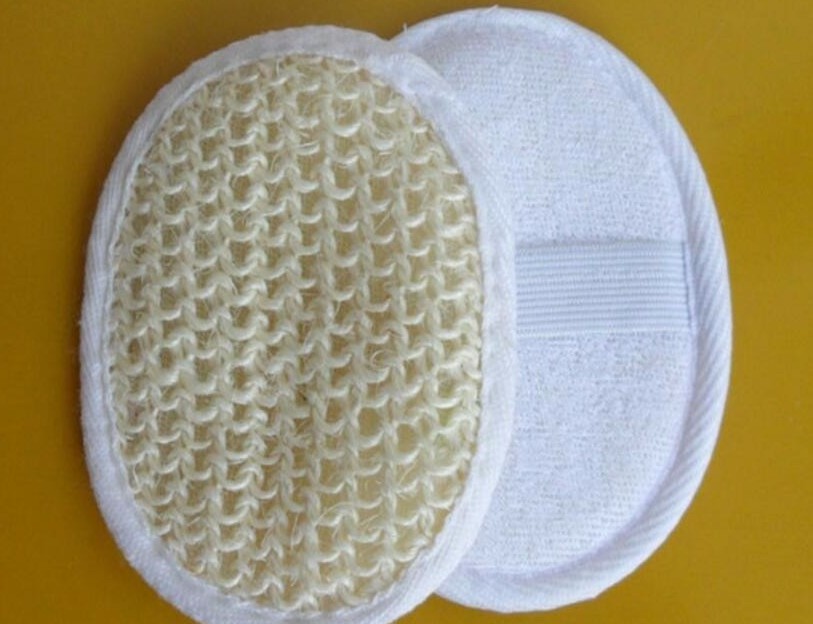 towel-gourd sponge Bath glove Brushes natural sisal body massage for shower sauna hammam spa Scrubbers 100PCS
