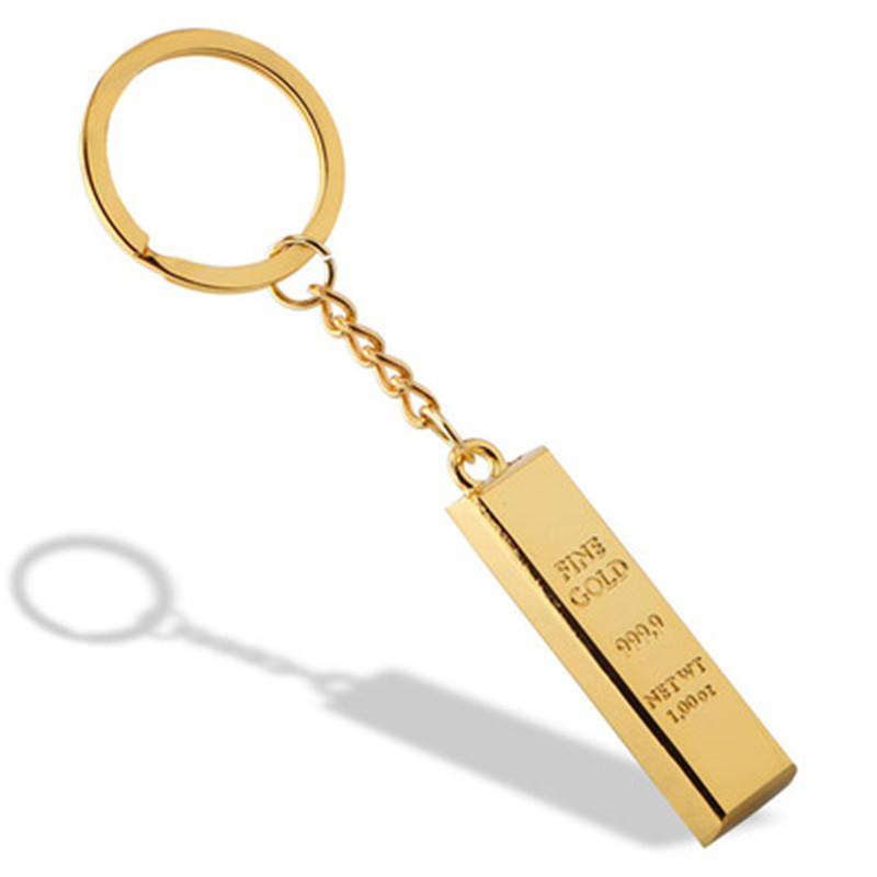 Porte-clés Gold Key Chain Golden KeyRings Femmes Sac à main Charms Pendentif Metal Finder de luxe Homme Voiture Anneaux Accessoire