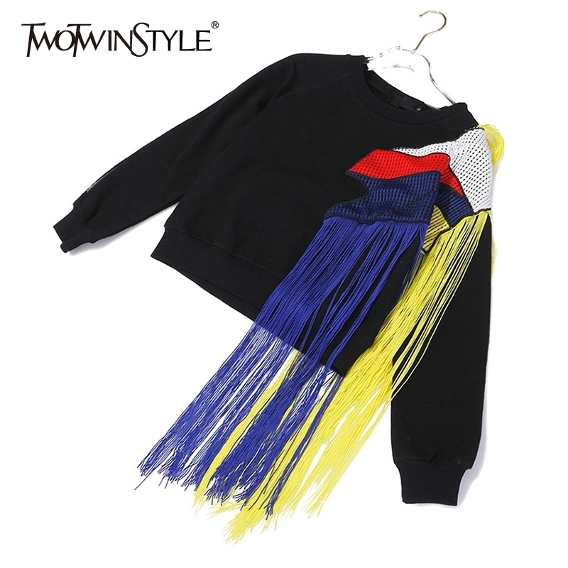 Hit Color Streetwear Sweatshirt For Women O Neck Long Sleeve Patchwork Tassel Sweatshirts Female Fashion Spring 210524, Aspicture
Hit Color Streetwear Sweatshirt For Women O Neck Long Sleeve Patchwork Tassel Sweatshirts Female Fashion Spring 210524, Aspicture
