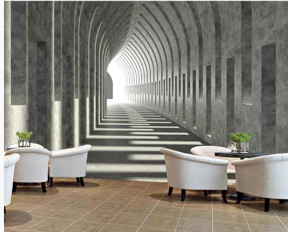 modern wallpaper for living room Extend 3d wallpapers background wall at the end of the corridor