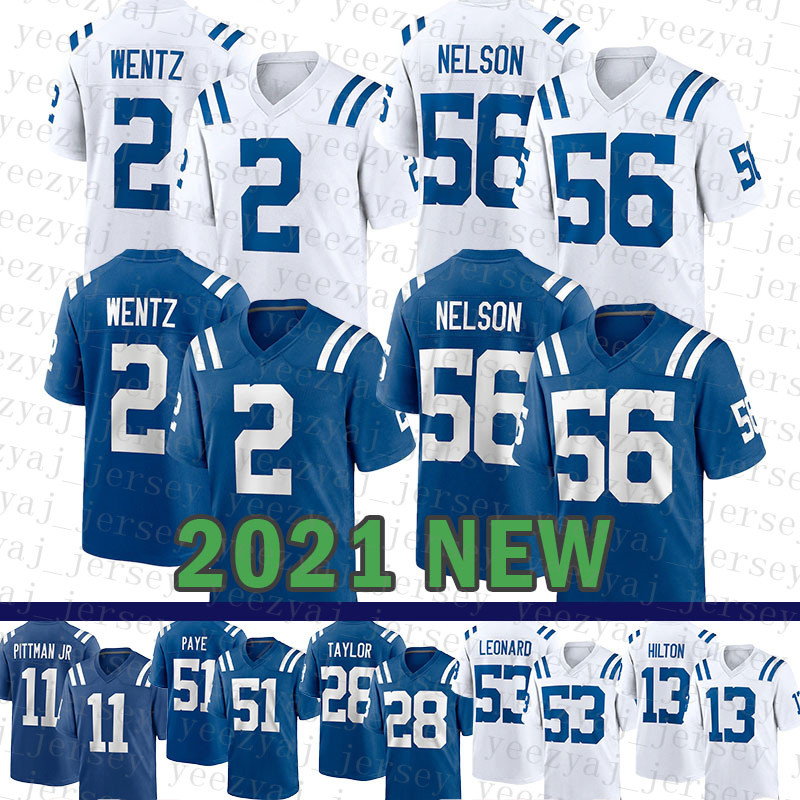 2021 New Indianapoli Mens Colt American Football Jersey 2 Carson Wentz 28 Jonathan Taylor 53 Darius Leonard 56 Quenton Nelson 51 Kwity Paye 13 T.Y. Hilton 11 Pittman Jr., Mens-xiaoma
2021 New Indianapoli Mens Colt American Football Jersey 2 Carson Wentz 28 Jonathan Taylor 53 Darius Leonard 56 Quenton Nelson 51 Kwity Paye 13 T.Y. Hilton 11 Pittman Jr., Mens-xiaoma