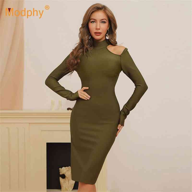 Army Green Bandage Dress Women Sexy Hollow Bodycon High Neck Club Celebrity Evening Party Vestidos 210527
Army Green Bandage Dress Women Sexy Hollow Bodycon High Neck Club Celebrity Evening Party Vestidos 210527