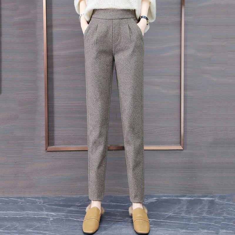 Women's Pants & Capris Fall Blend Woolen Women High Elastic Waist Loose Harem Elegant Stripe Ankle-Length Suit Pant Mom's Bottoms Lady, Black;white
Women's Pants & Capris Fall Blend Woolen Women High Elastic Waist Loose Harem Elegant Stripe Ankle-Length Suit Pant Mom's Bottoms Lady, Black;white
