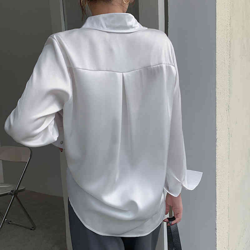 Korea Loose Chiffon Women Blouse and Tops Casual Vintage Lantern Sleeve Female Shirt Apricot White Button Clothing 13170 210508