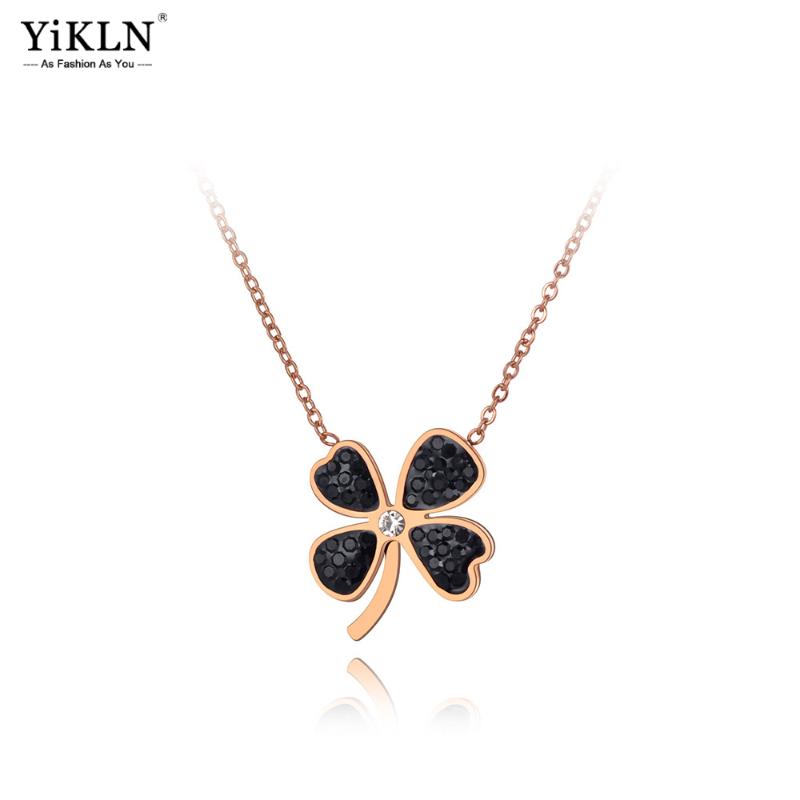 Pendant Necklaces YiKLN Titanium Stainless Steel CZ Crystal Flower Choker Necklace Jewelry Trendy Plant Charm For Girl YN20027, Silver
Pendant Necklaces YiKLN Titanium Stainless Steel CZ Crystal Flower Choker Necklace Jewelry Trendy Plant Charm For Girl YN20027, Silver