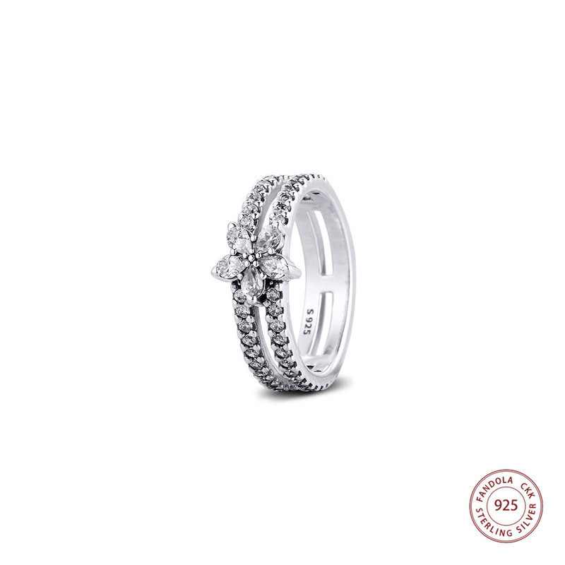 Authentic 925 Sterling Silver Sparkling Snowflake Double Rings for Women Wedding Engagement Ring Fine Jewelry Bague Femme
Authentic 925 Sterling Silver Sparkling Snowflake Double Rings for Women Wedding Engagement Ring Fine Jewelry Bague Femme