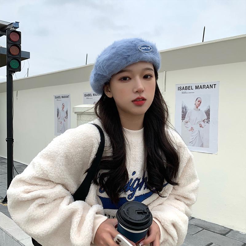 Berets Women's Winter Beret Hats Korean Fur Female Wild Casual Painter Tide British Ins Octagonal Hat, White
Berets Women's Winter Beret Hats Korean Fur Female Wild Casual Painter Tide British Ins Octagonal Hat, White