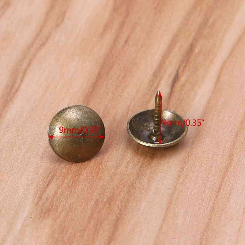 100 Pc Ancient bronze Clothing Nail jewellery Poison Wine Case Box sofa Decor 40JA