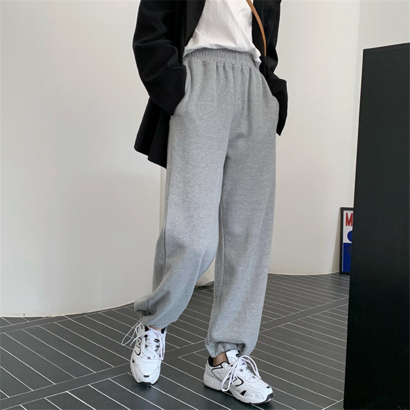 Lady Warm Loose Chic Thin Summer OL High Waist Casual Brief Gentle All Match Harem Trousers Wide Leg Pants 210421