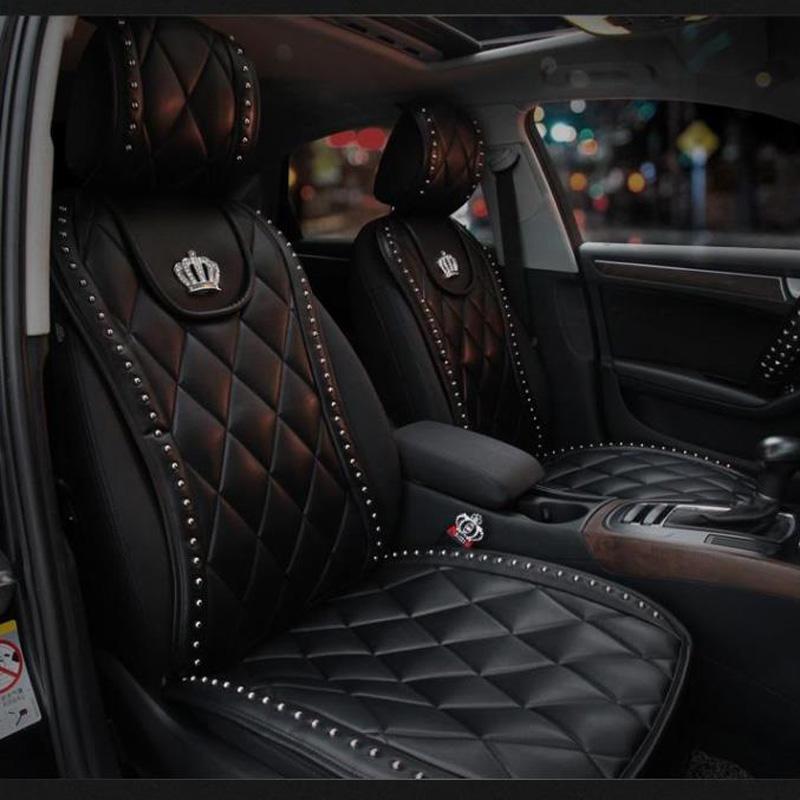 Seat Cushions 1pcs Personalized Leather Car Covers DAD Crown Rivet Universal Size Automobile Front Pads - Black
Seat Cushions 1pcs Personalized Leather Car Covers DAD Crown Rivet Universal Size Automobile Front Pads - Black