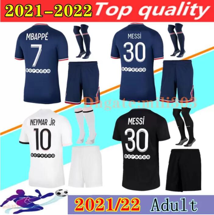 21 22 MESSI MBAPPE home soccer jerseys set 2021 2022 HAKIMI SERGIO RAMOS VERRATTI KIMPEMBE ICARDI WIJNALDUM away 3rd Maillots de men footbal, Black;yellow
21 22 MESSI MBAPPE home soccer jerseys set 2021 2022 HAKIMI SERGIO RAMOS VERRATTI KIMPEMBE ICARDI WIJNALDUM away 3rd Maillots de men footbal, Black;yellow