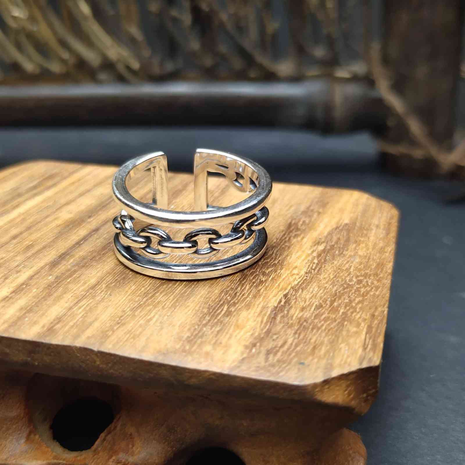 Smiling Face Interwoven Sterling Silver Ring Korean Men's and Women's Leisure Fashion 2021
