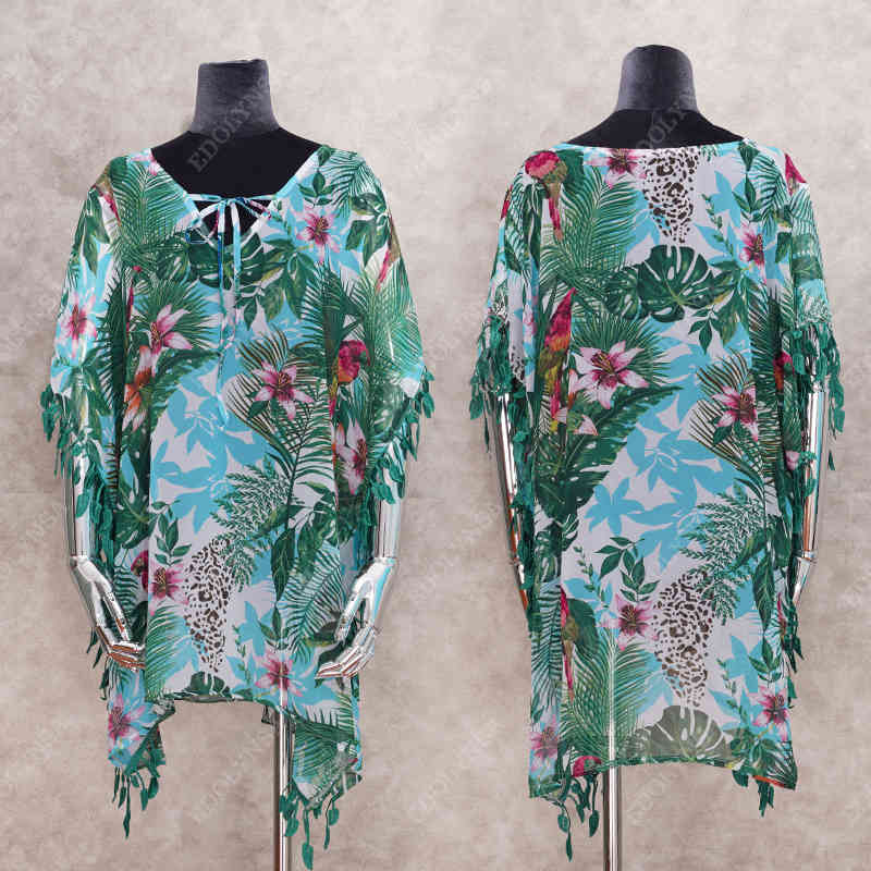 Tunic for Beach Bathing suit cover ups Chiffon Dress Women wear Bikini up Saida de Praia #Q523 210420