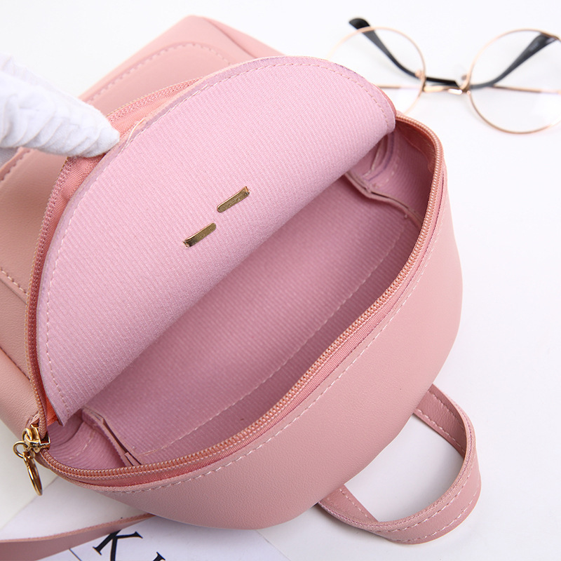 Mini Women PU Leather summer Portable large capacity small backpack