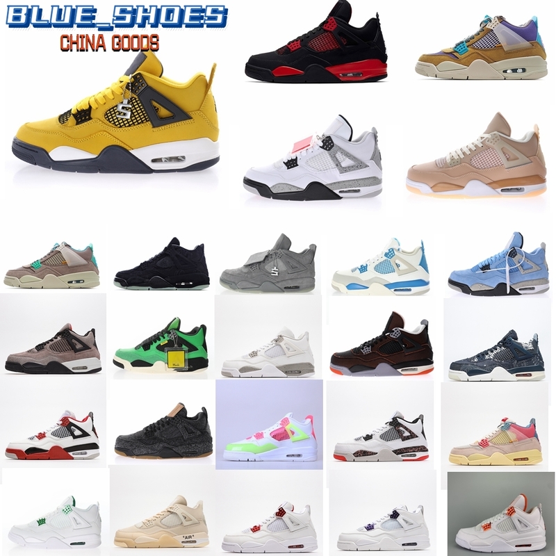 Jumpman 4 4s Basketball Shoes Men Women Red Thunder Lightning Desert Moss Tqupe Haze Tech White Cement Metallic Green University Blue, Customize
Jumpman 4 4s Basketball Shoes Men Women Red Thunder Lightning Desert Moss Tqupe Haze Tech White Cement Metallic Green University Blue, Customize