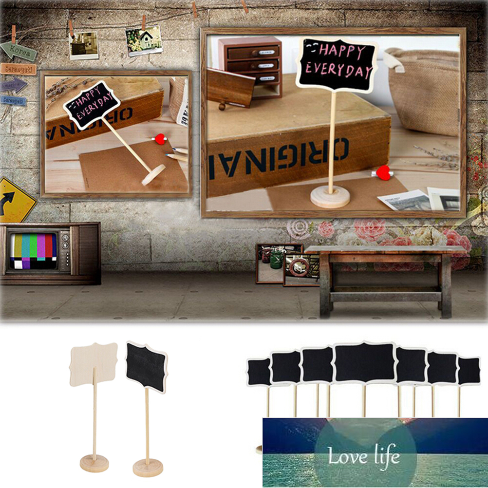 1pcsClassic Mini Blackboard Clip On Message Wooden Small Chalkboard For Wedding Party Buffets Table1479746